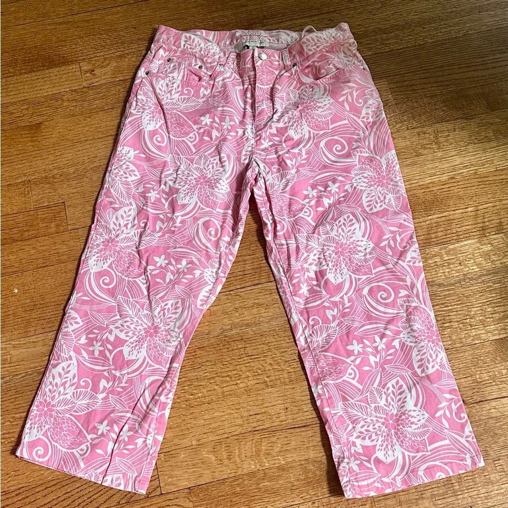 Jones New York Pink and White Patterned pants